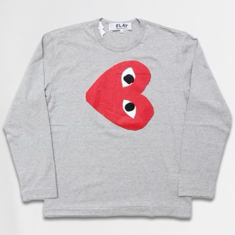 Comme Des Garçon PLAY Sideways Heart Longsleeve tee Size Medium